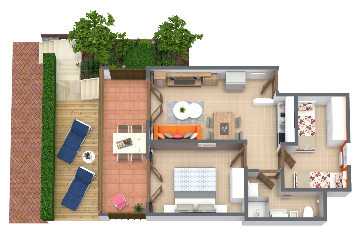 Grundriss Vistalago 1 Ferienwohnung Gardasee